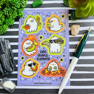 Hot Ghoul Summer Sticker Bogen für Planer und Briefe