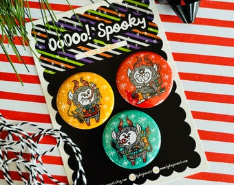 Krampus Magnet or Pin Set