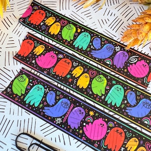 Ruban adhésif Washi Ghost arc-en-ciel : ruban adhésif Washi pour Halloween - oeuvres d'art originales de Lydia Jean Art image 1