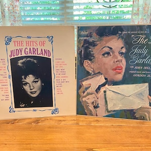 Dos vinilos de 33" de Judy Garland, The Hits of (1965)/The Letter (1959), limpiados profesionalmente, ¡excelente sonido!