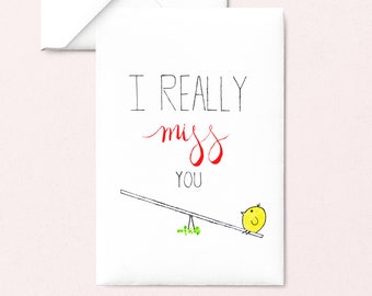Missing You Card: Thinking of You Card, Isolation Card, Social Distancing Card, Miss You Cards for Friends