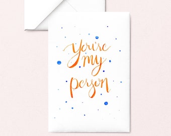 You're My Person Best Friend Greeting Card