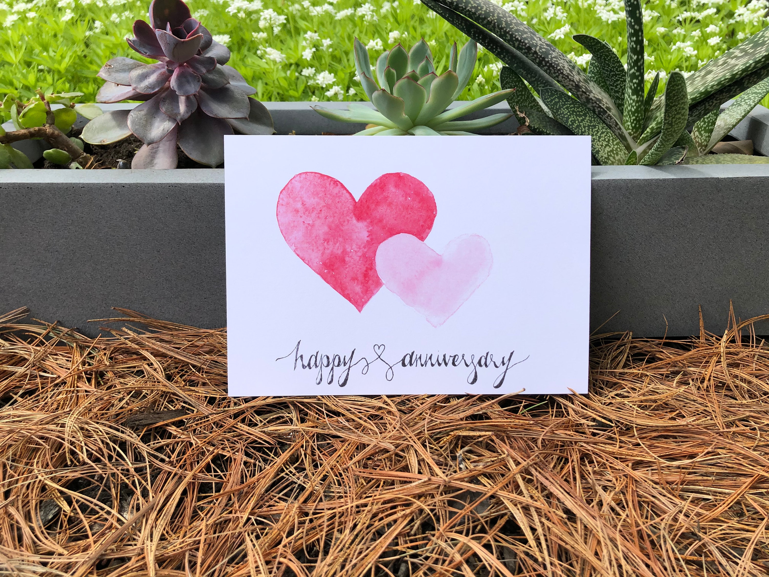 Happy Anniversary Card: Watercolor Anniversary Card for Husband ...