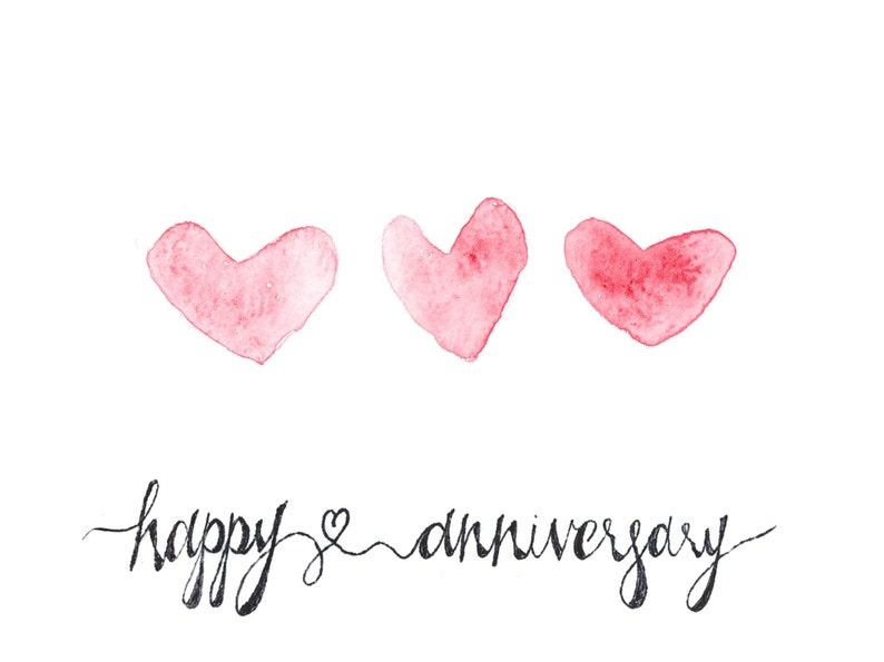 Happy Anniversary Card: Watercolor Anniversary Card for Husband ...