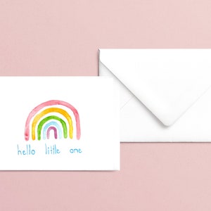 Hello Little One: Nouvelle carte bébé, carte de fête de bébé, cadeau de félicitations pour bébé, carte de vœux nouvel enfant