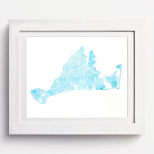 Martha's Vineyard: Watercolor Map