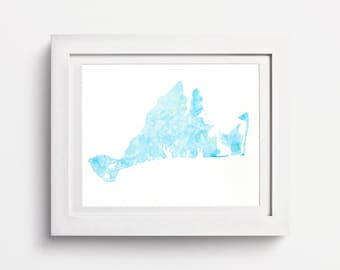 Martha’s Vineyard: Carte à l’aquarelle