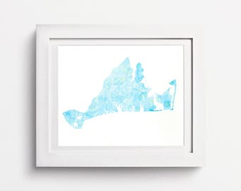 Martha's Vineyard: Watercolor Map