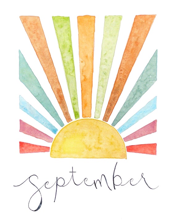 September Watercolor Print: Fall Colors Wall Art, September Calendar Art - Etsy September Watercolor Print: Fall Colors Wall Art, September Calendar Art - Etsy