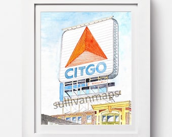 Boston Citgo Sign Print: Fenway Park Landmark Art