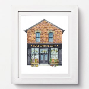 Rose Apothecary: Schitts Creek Gift Ideas, Rose Apothecary Art, Schitt's Creek Fan Art, Watercolor Print Rose Apothecary, Schitt's Creek Art image 1