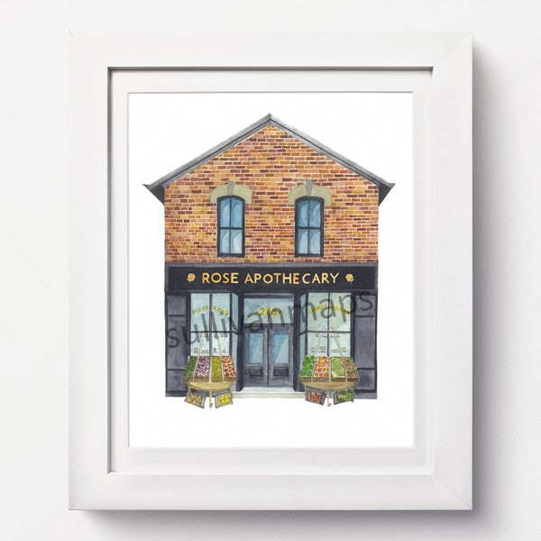 Rose Apothecary: Schitts Creek Gift Ideas, Rose Apothecary Art, Schitt's Creek Fan Art, Watercolor Print Rose Apothecary, Schitt's Creek Art