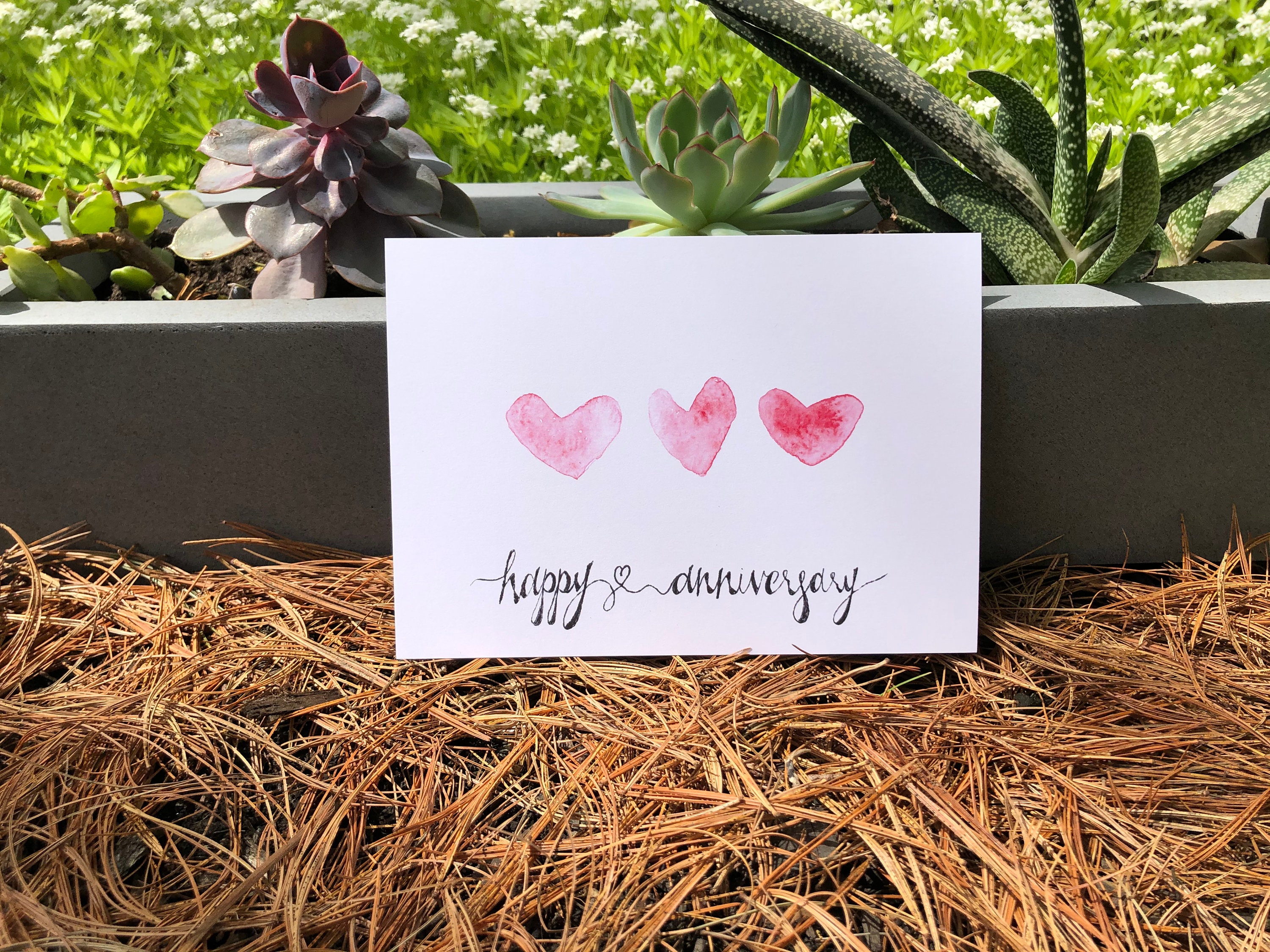 Happy Anniversary Card: Watercolor Anniversary Card for Husband ...