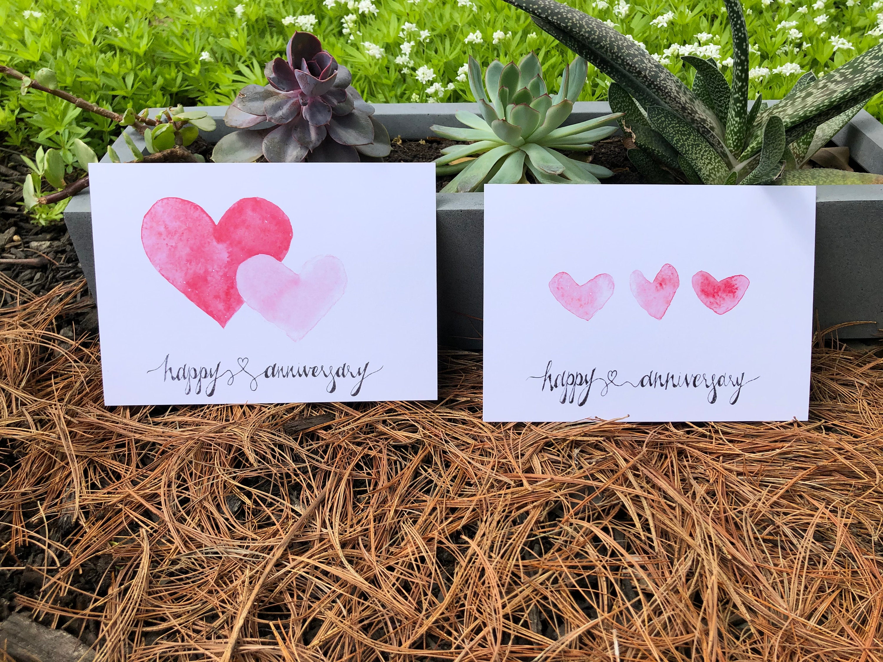Happy Anniversary Card: Watercolor Anniversary Card for Husband ...