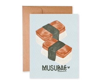 MusuBAE | Punny Love Card | Hawaiian Themed Card