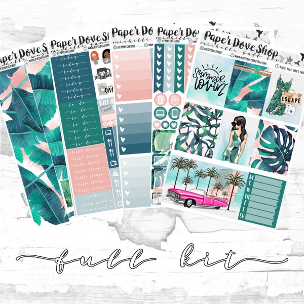 Michelle Full Kit-- Planner Kit, Decorative Stickers, Planner Stickers, Summer Kit
