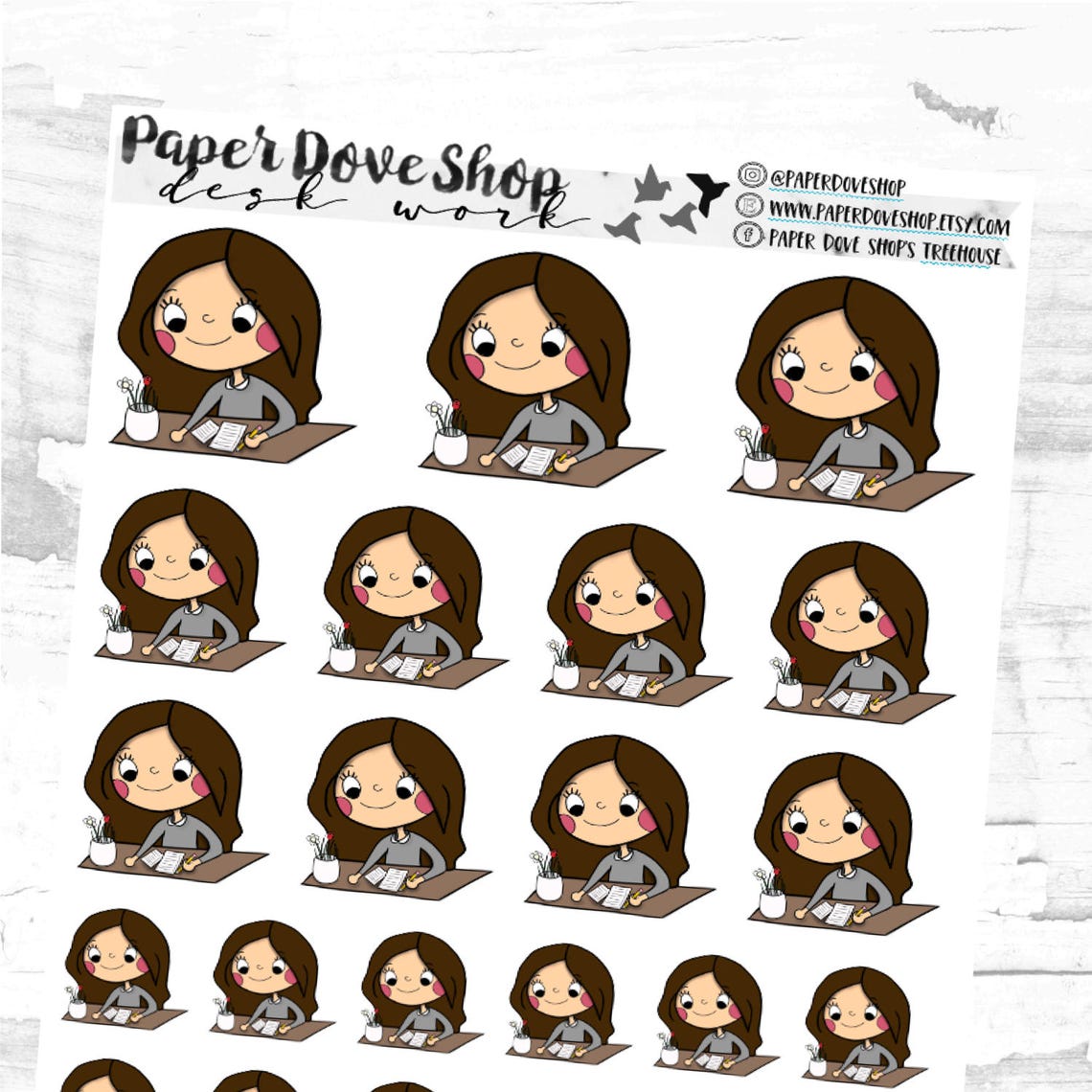 Desk Work Planner Stickers Decorative Stickers Etsy