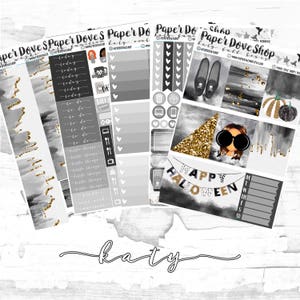 Katy Full Kit - Planer-Kit, dekorative Aufkleber, Planer-Aufkleber, Halloween-Kit