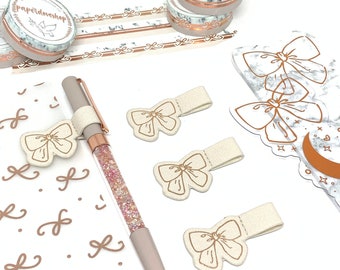 Lovey Dovey Bow PEN LOOP (Foiled)-- Foil/Pen Loop/Planner Accessories (Exclusive Design)