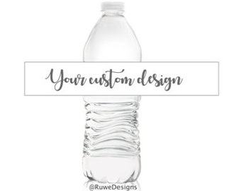 Custom design - water bottle labels