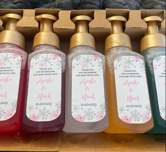 Custom Baby Shower Hand Sanitizer Labels - Waterproof Stickers For 1oz/2oz Bottles, 50/200/500 Pack