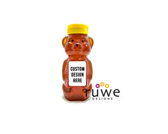 Custom design - Honey bear Labels for shower or party favors