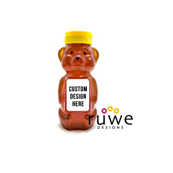 Custom design - Honey bear Labels for shower or party favors
