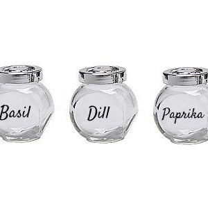 Round Clear Spice Labels - 1.25" diameter labels - Set of 24 or 48