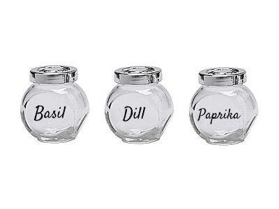 Round Clear Spice Labels - 1.25" diameter labels - Set of 24 or 48