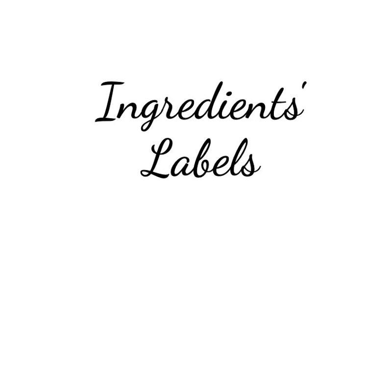 Clear Labels for Ingredients lip Gloss/ Cosmetics Etsy