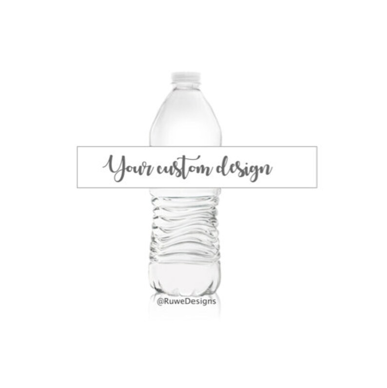 Custom design water bottle labels image 1