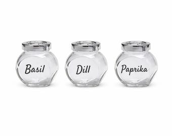 Custom Spice Labels - Round Clear Waterproof Stickers