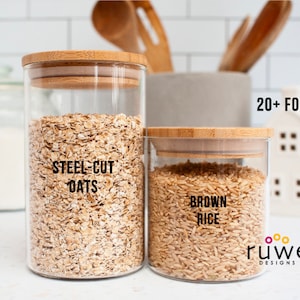 Custom Clear Pantry Labels