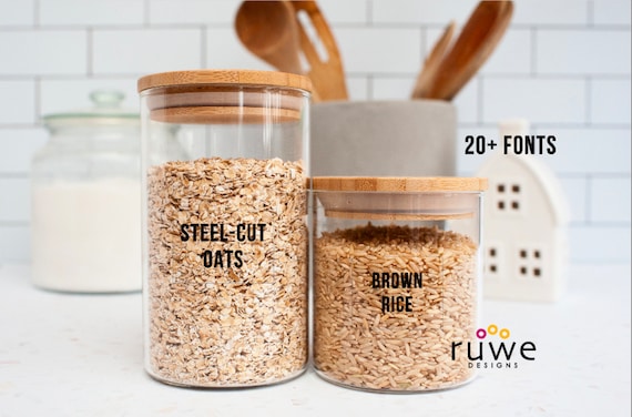 Custom Clear Pantry Labels - Etsy