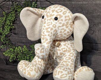 Memory Elephant  // Keepsake Elephant // Custom Order Stuffed Elephant