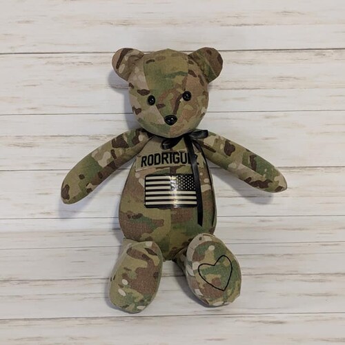Military Uniform Bear Memory Keepsake Made to Order | Etsy