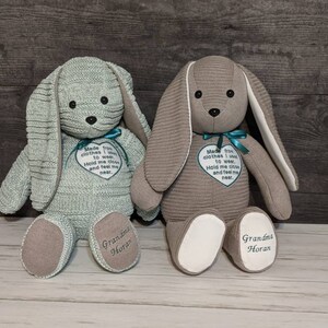 Memory Bunny // Keepsake Bunny // Custom Order Stuffed Bunny | Etsy