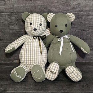 Keepsake Memory Bear: Made from Loved One's Clothing (14 inch)