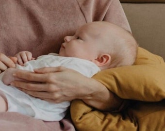 Almohada de lactancia para bebés recién nacidos, reposabrazos para lactancia materna para mamá, soporte para alimentación con biberón para papá, soporte para la cabeza de bebé prematuro, regalo para baby shower,
