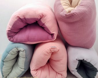 Organic muslin nursing pillow: travel breastfeeding arm cushion