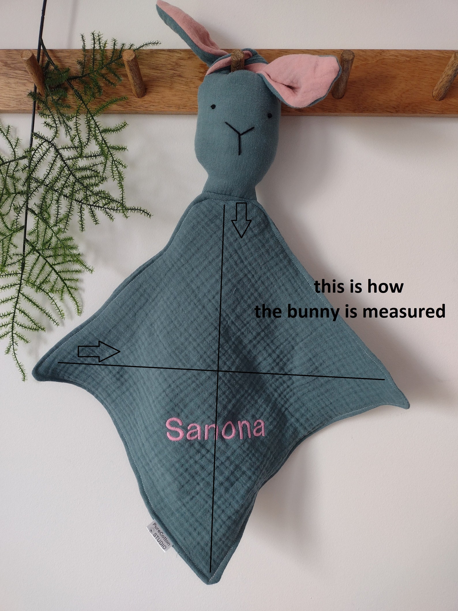 Cuddly Bunny Lovey for Baby First Toy for Newborns Muslin Etsy UK