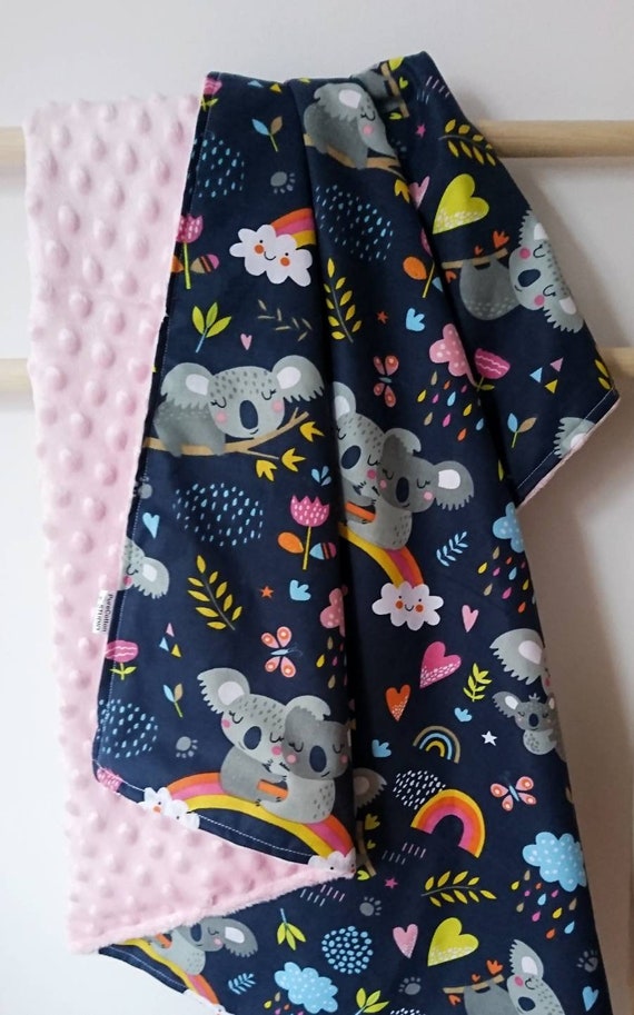Sleepy Koala Baby Blanket Soft Plush Minky Swaddle for Etsy