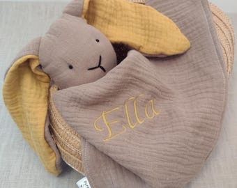 bunny lovey comfort blanket, custom made animal rag doll - bear factory: build your own teddy