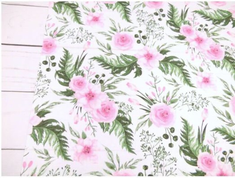 Pale Rose Baby Blanket Floral Crib Bedding Blush Pink Baby Etsy