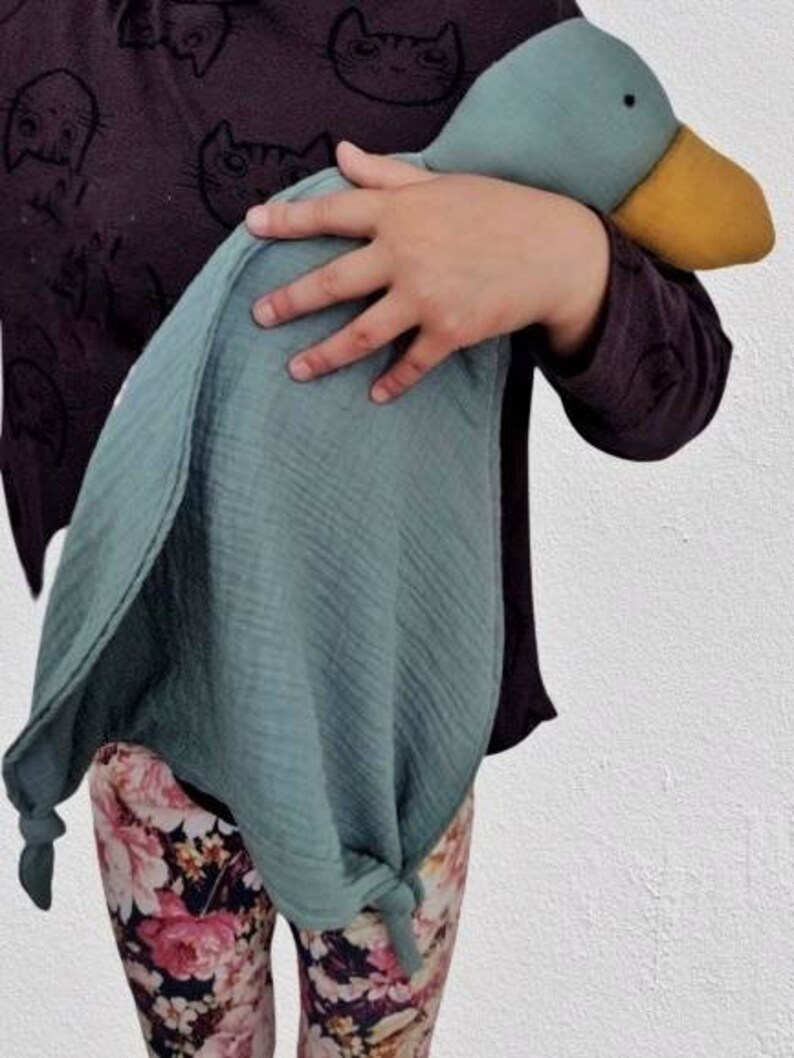 Organic Cotton Duck Security Blanket With Knots Muslin Goose Etsy