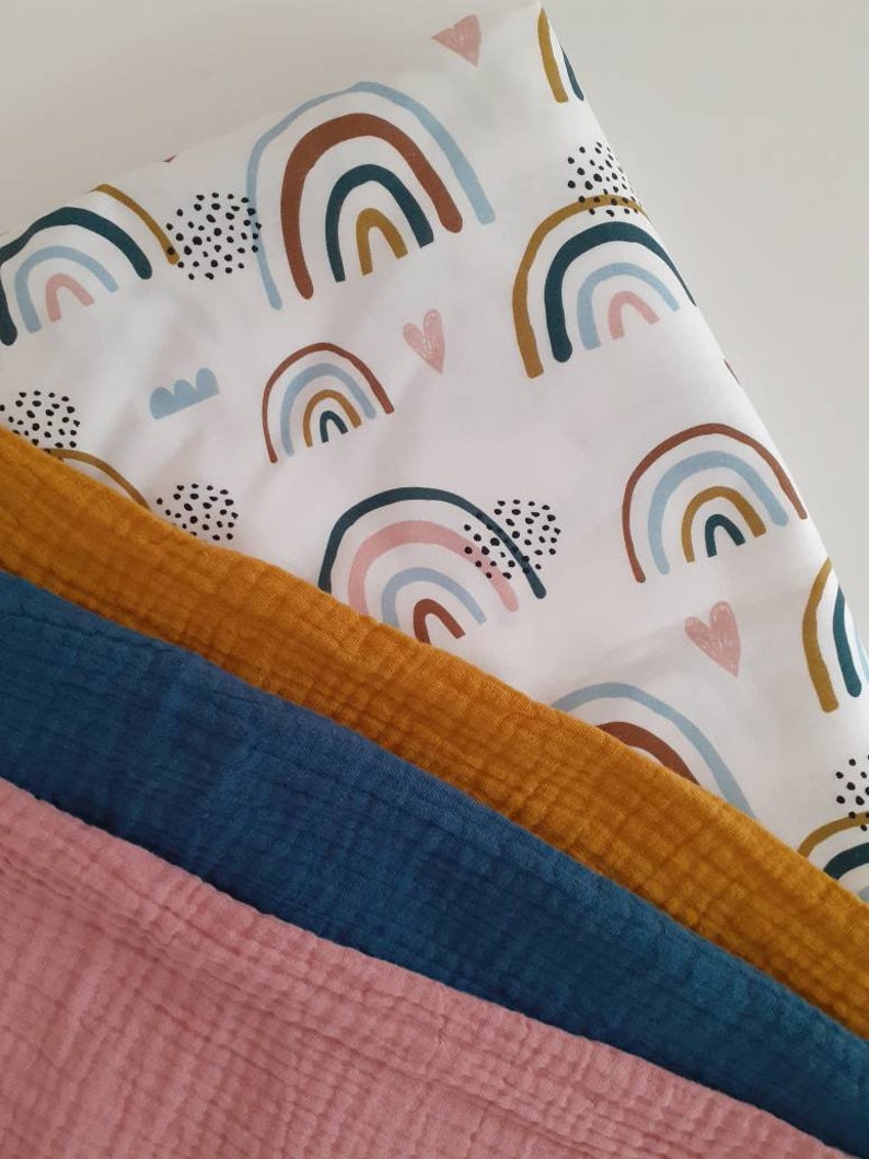 rainbow receiving blanket