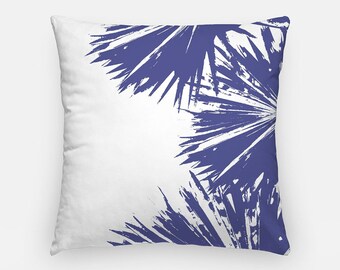 Bismarck Palm Blue Pillow Cover: Coastal Nautical Decor