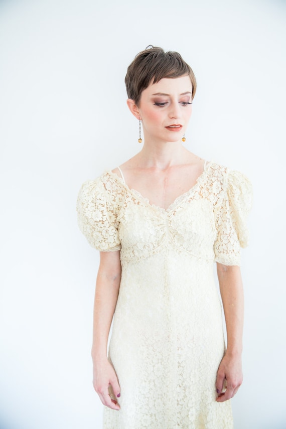 Pinch-front Lace 1930's Wedding Gown