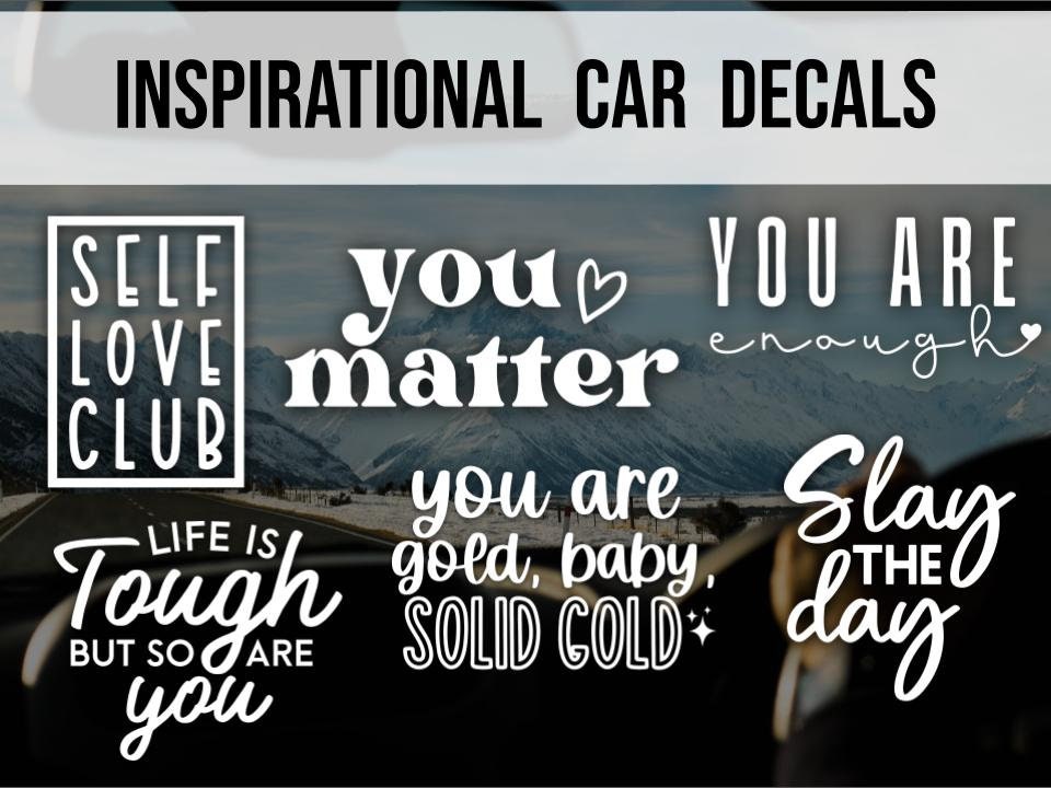 Inspirational Car Decals (positive, Love, Happy, Inspire, Motivational ...