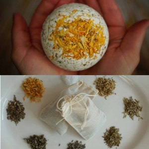 New Mama Care Package: Organic Postpartum Healing Bath Bomb & Bath Tea/Sitz* Bracelet add-on* Wonderful Gift for Baby Shower or Doula Client